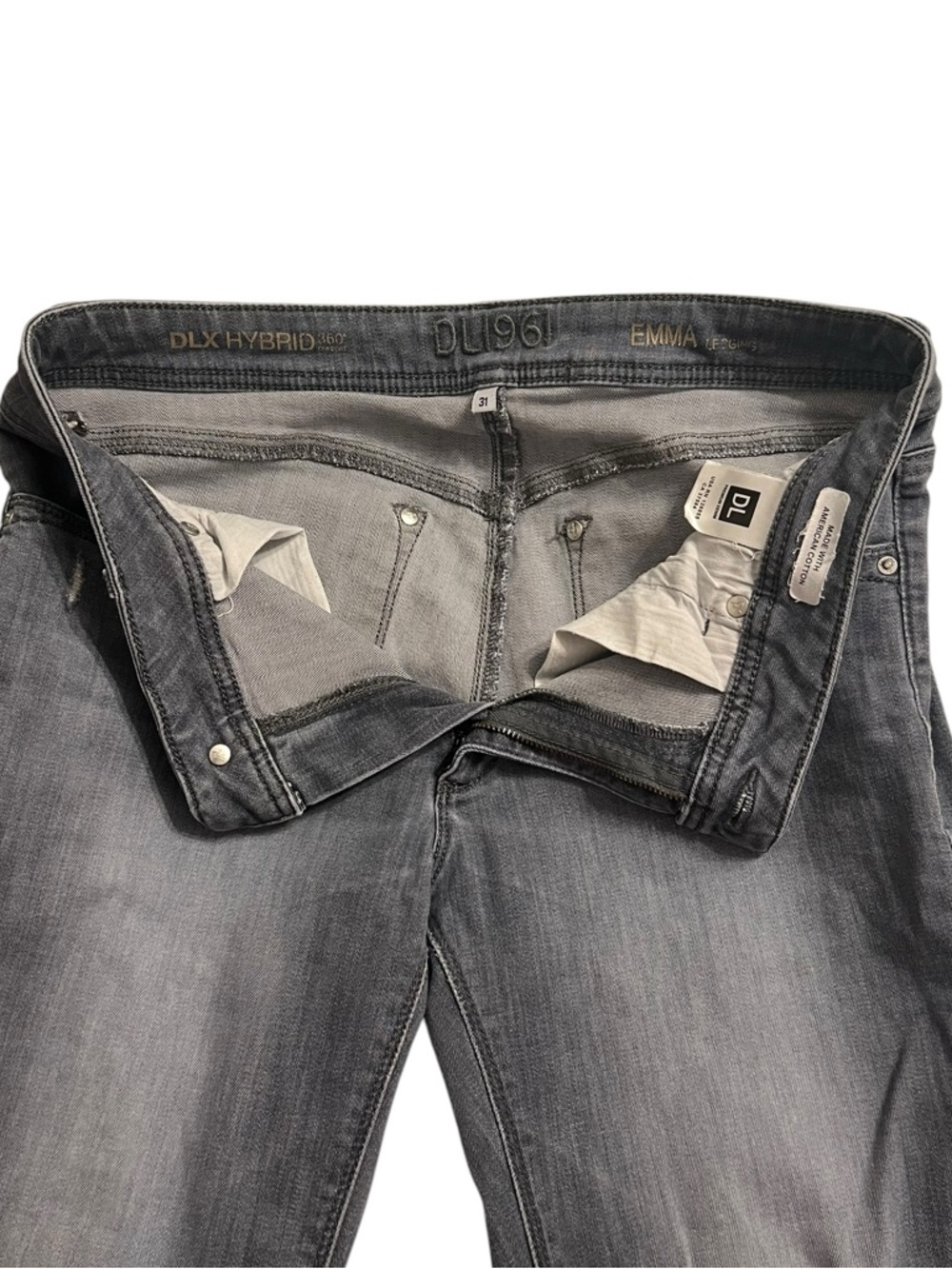 DL1961 Gray Emma Legging Jeans Size 31 - Picture 3 of 13